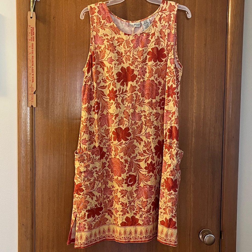 Linen by White Stag: Summer Dress - Red and Orange
